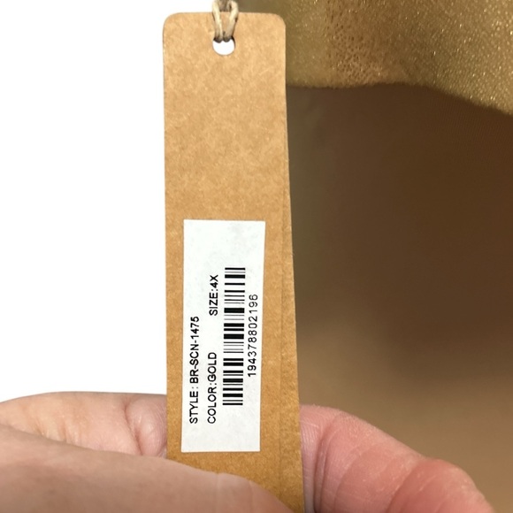NWT-SKIMS Fits Everybody Bralette/Color Gold/ Size 4X/BR-SCN-1475 - Picture 5 of 6
